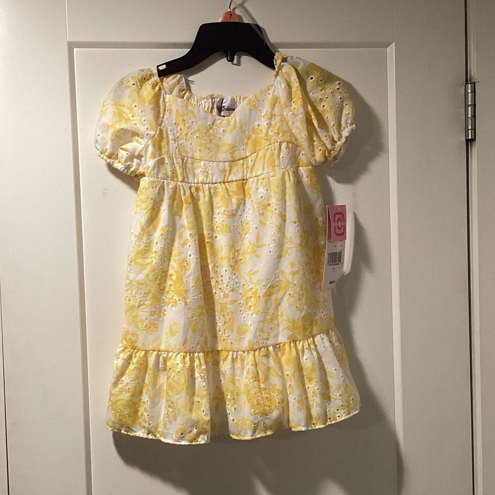 NWT Rare Editions Dress Yellow